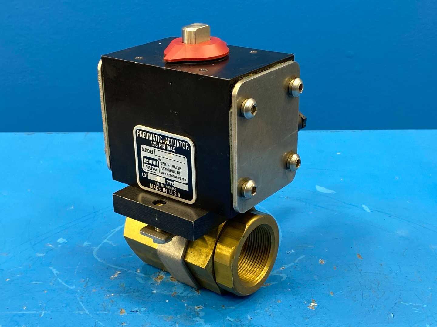 Gemini Valve 1-1/2 86-1-RT-6-A522-4GP-SC07D-120VAC-DS 2" Double Acting Pneumatic Actuated Ball