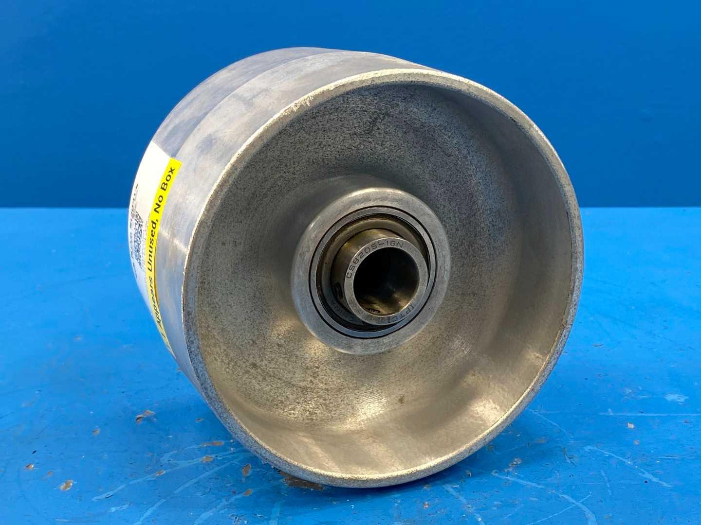 IPTCI Bearings CSB205-16N Industrial Aluminum Flat-Face Idler Roller Wheel Assembly (1" Bore x 52mm OD Insert)