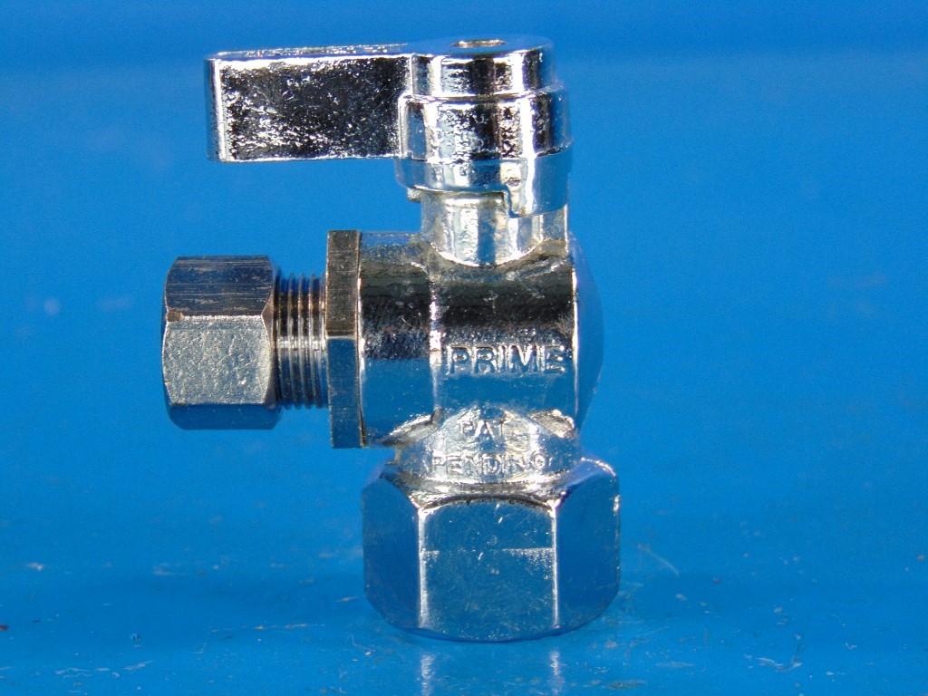 Prime Valves ST-4310 1/2" F.I.P. X 3/8" O.D. COMPR ANGLE STOP