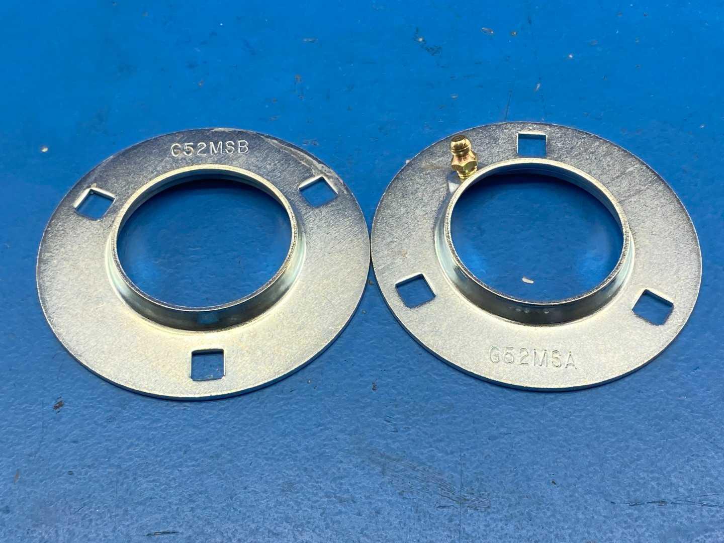 Fafnir G52MSA G52MSB Bearing Flange Housing Plate Zinc-Plated Steel, Precision Mounting for Dual-Row Bearings