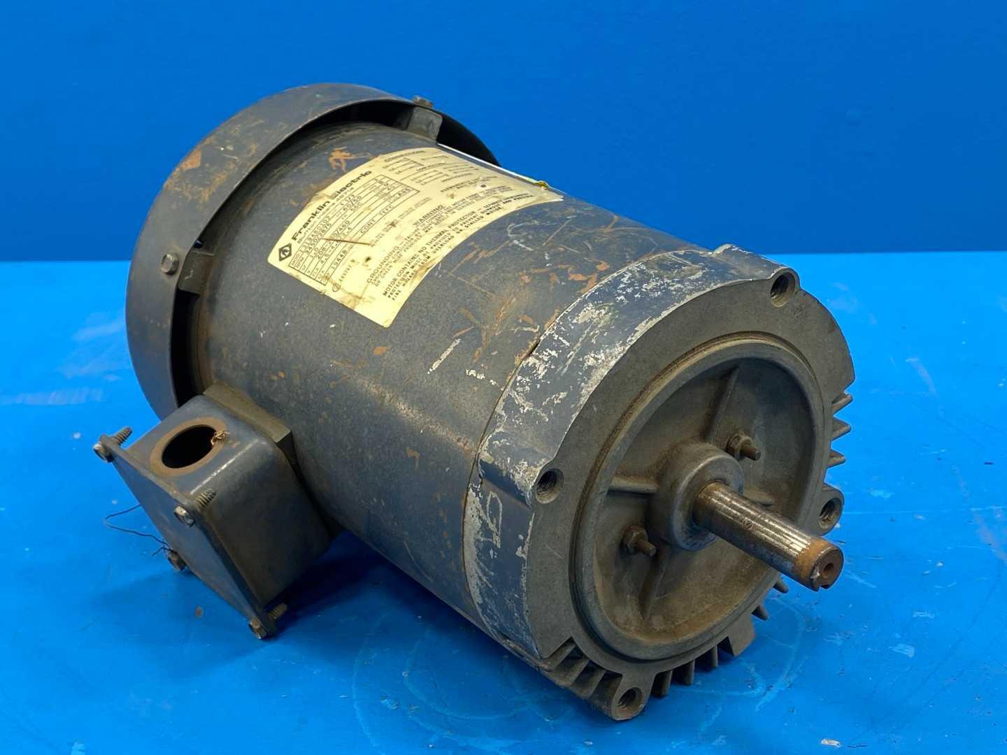 1 1/2 HP Electric Motor 3450 RPM 3PH 208-230/460V 56C TEFC Franklin Electric 1313480102 19448