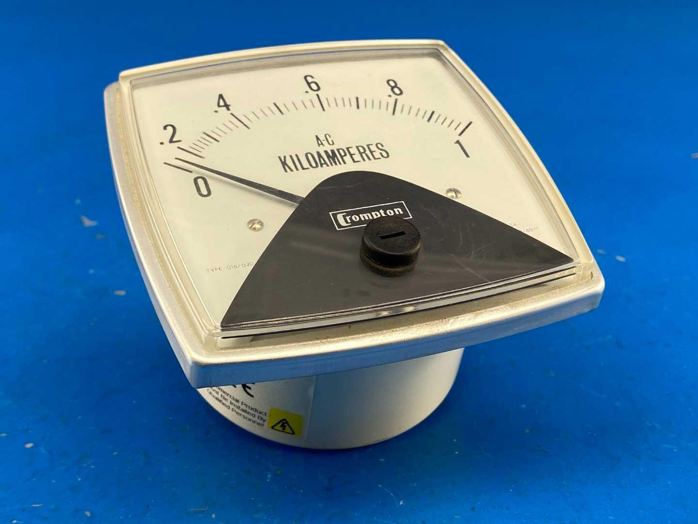 Crompton 016-02AA-LSSSS Kiloamperes, A-C Measurement, Single Phase, 1A Scale