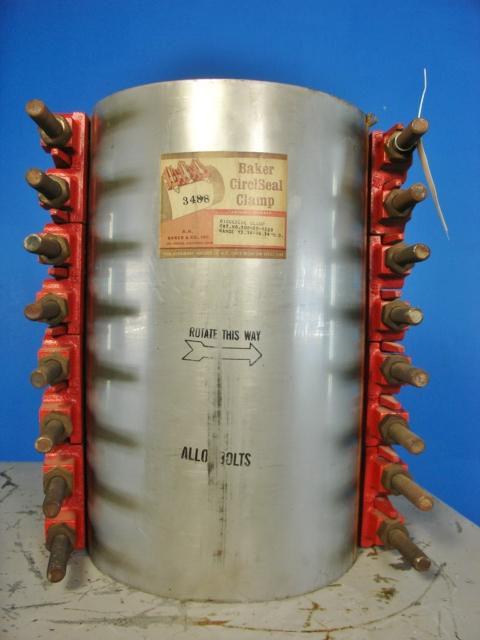 Baker Circlseal 300-20-1320 Full Circle clamps 12 inch pipe 13.14" O.D. - 14.34"