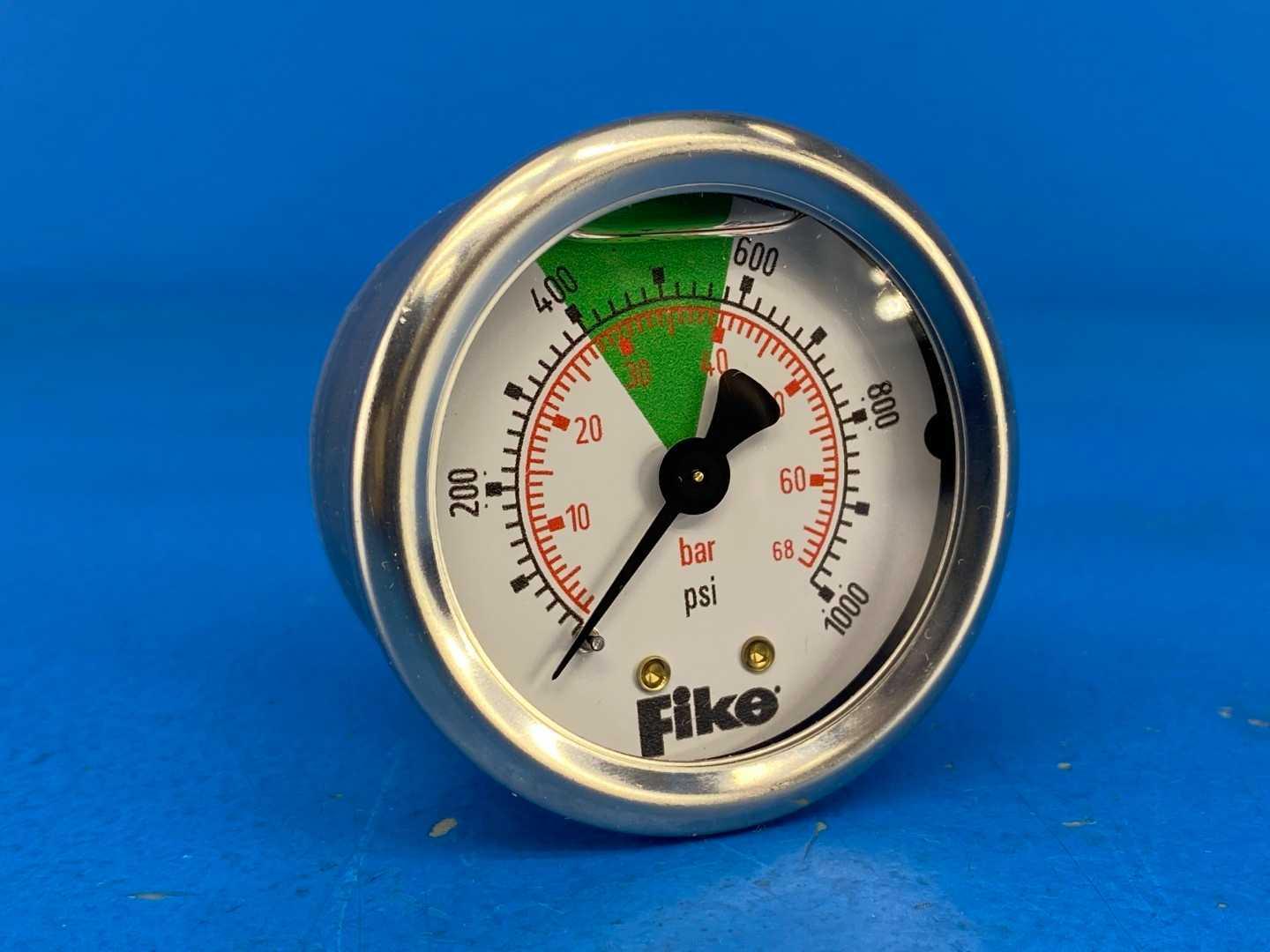 FIKE / Wika 52730776 2" Pressure Gauge 1000 PSI/2nd Scale Bar 1/8" NTP Back mount
