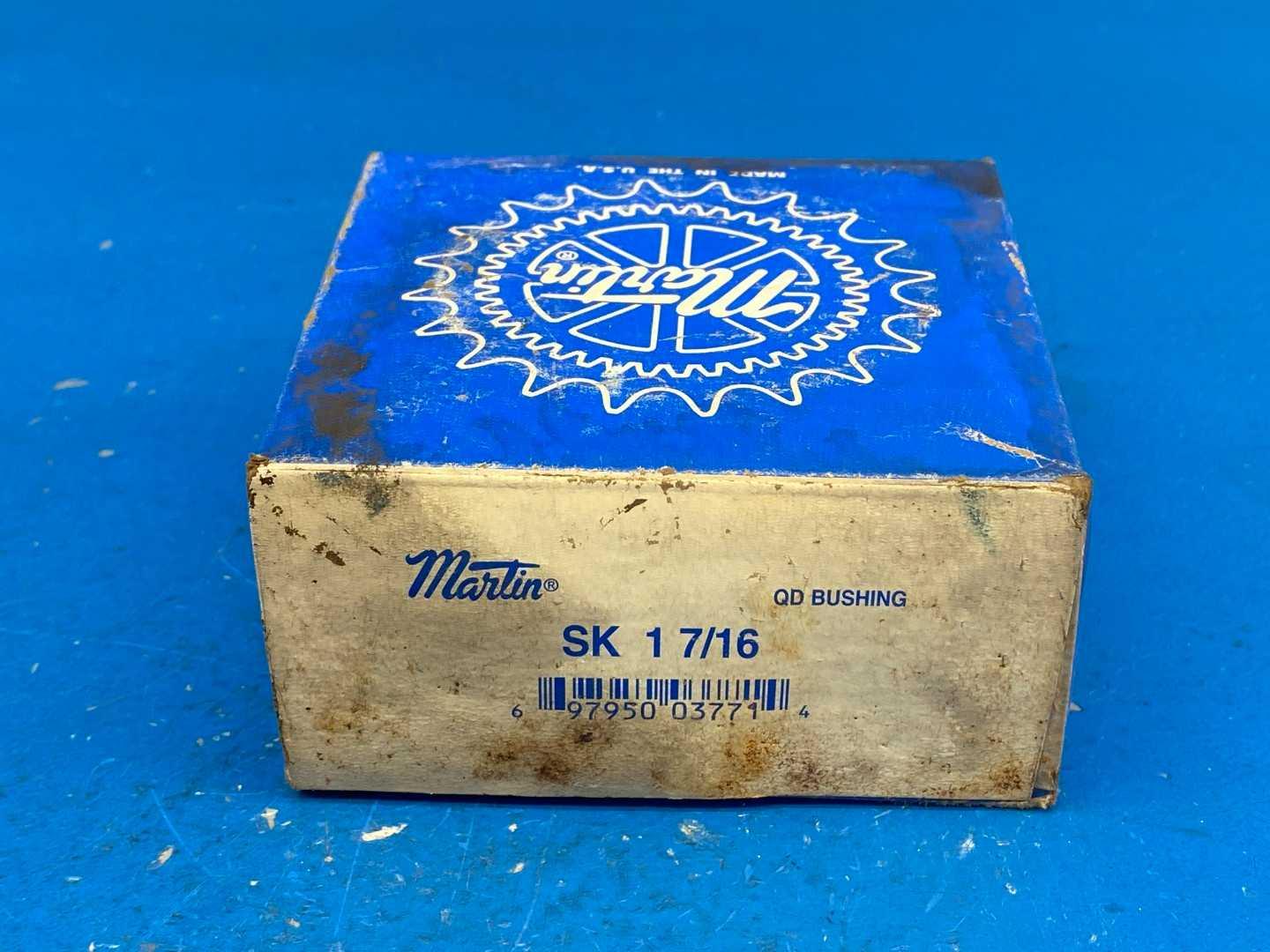 Martin Sprocket & Gear SK 1-7/16 Quick Disconnect Bushing Type SK, /16 in Bore, 3.8750 in Flg OD, 1.8750 in LTB, Cast Iron Mater