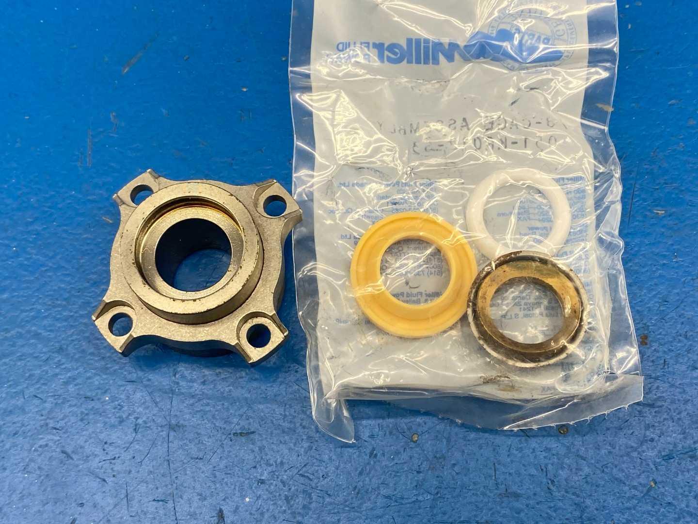 Miller Fluid Power 051-KR015-00063 Hydraulic Cylinder Rod Seal Gland Assembly Kit, 5/8" Rod Size