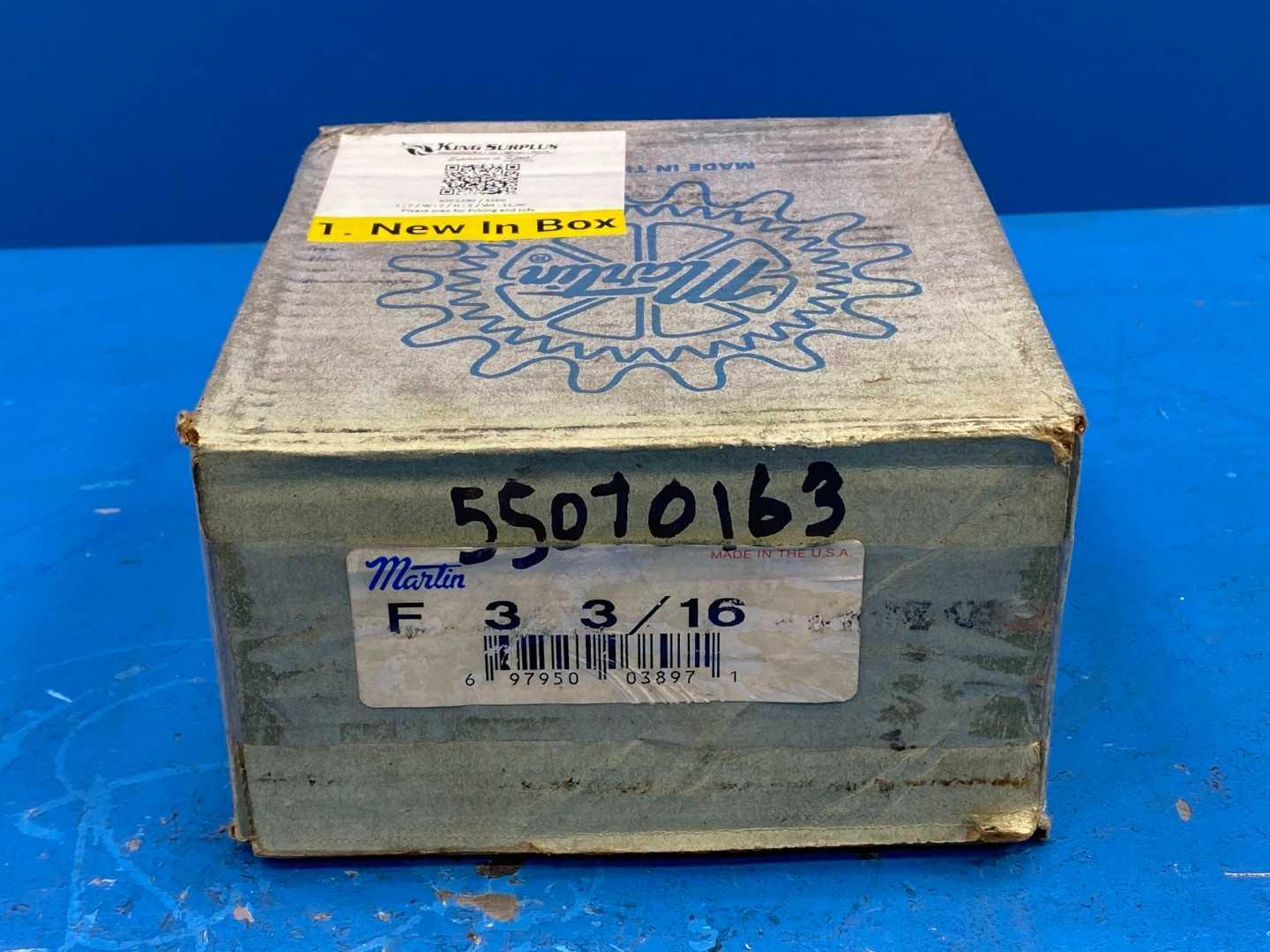 Martin Sprocket & Gear F 3-3/16 Quick Disconnect F Bushing, /16 in Bore, 6.6250 in Flg OD, 3.6250 in LTB, Cast Iron Material