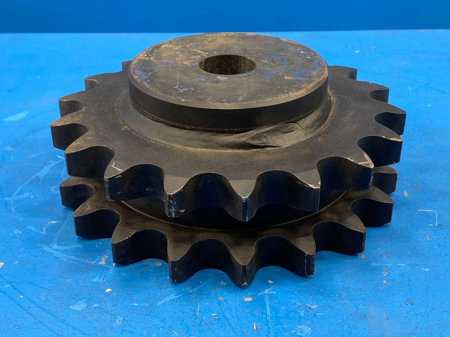 Martin Sprocket & Gear D120B18 Double Roller - Bored to Size - B Hub, 18 Teeth, 1.5 in Stock Bore, Steel Material