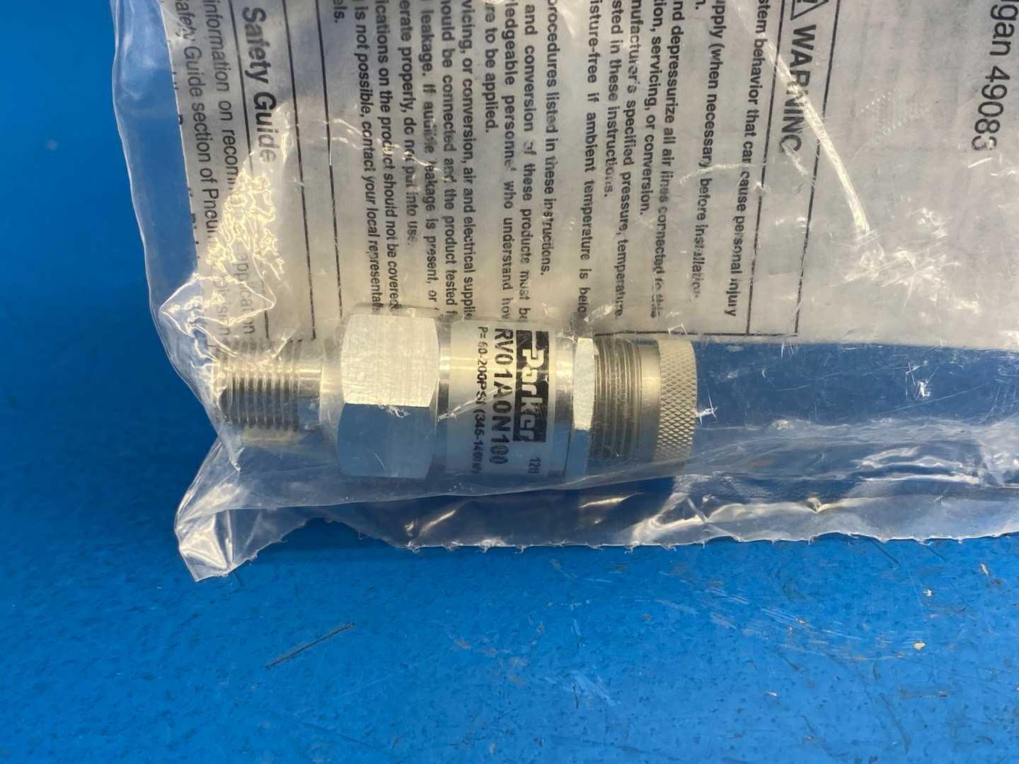 Parker RV01A0N100 1/8" NPT Male P=50-200PSI Compact Relief Valve