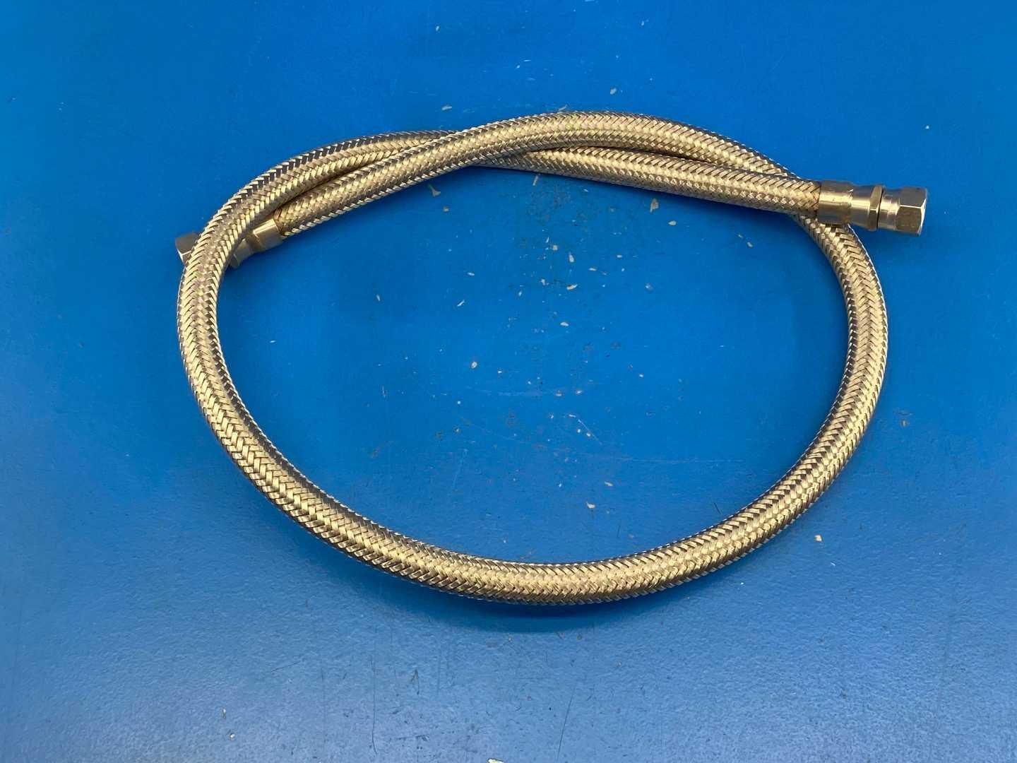 Flexline 316 Stainless Steel Braided Metal Hose Assembly 52" with Female Swivel Ends