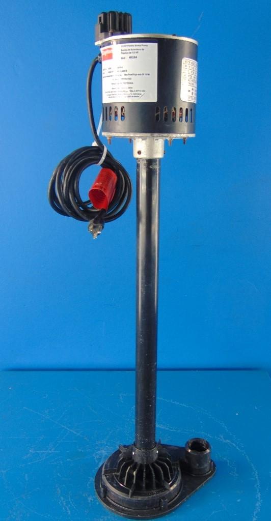 Dayton 4KU64 PLASTIC SUMP PUMP, 1/3HP 60HZ 115V 1725 RPM
