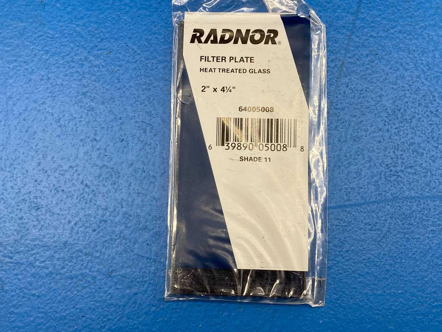 Radnor 64005008 2"x 4-1/4" Shade 11 Filter Plate, Heat Treated Glass