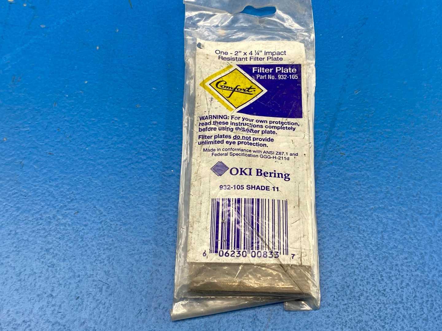 OKI 932-105 Bering SHADE 11, 2"x 4-1/4" Filter Plate Heat Treated Glass