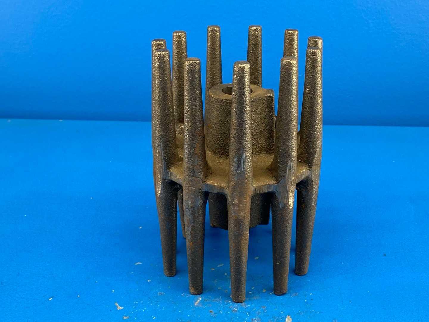 4-3/4"" x 6-78" Cast Iron Crowned Wing Conveyor Pulley, 11-Wing, 7/8" Straight Bore
