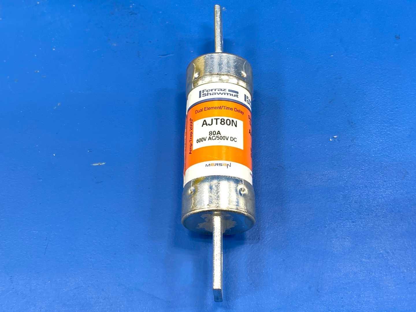 80 Amp Class J Time Delay Fuse 600V Mersen Amp-Trap 2000 AJT-80N