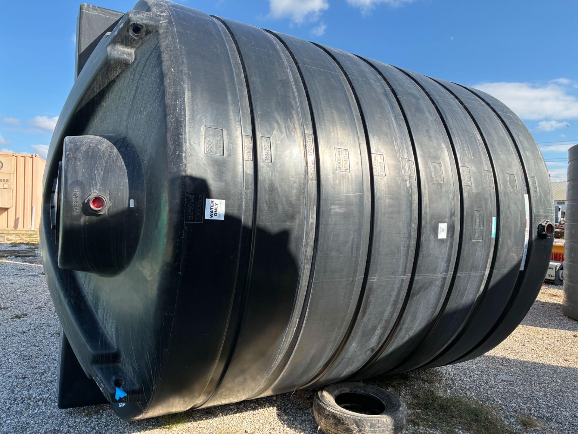 Enduraplas TLV06250BK 6,250 Gallon Flat Bottom Storage Tank - Black
