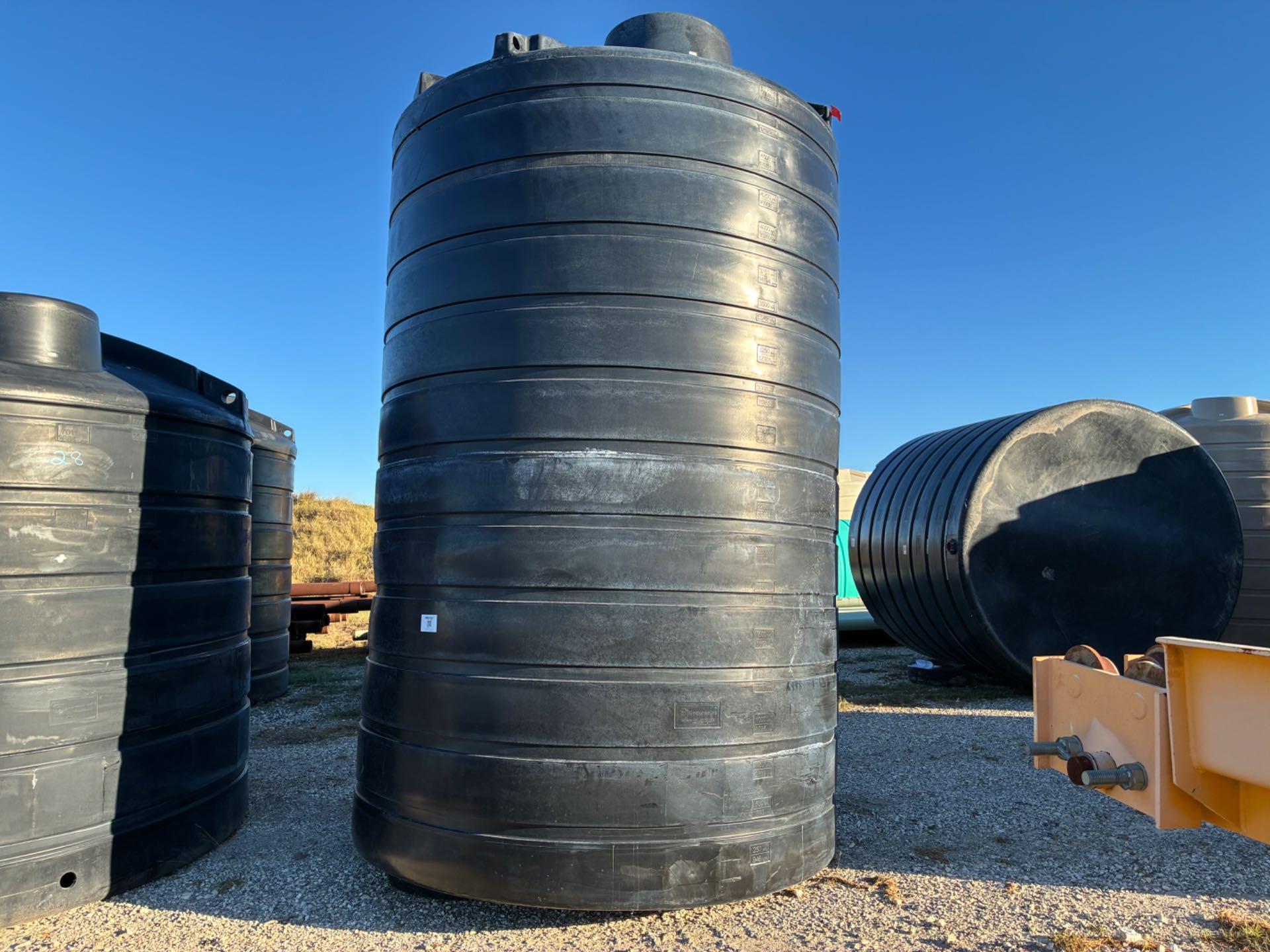 Enduraplas TLV05200BK 5,200 Gallon Flat Bottom Storage Tank - Black