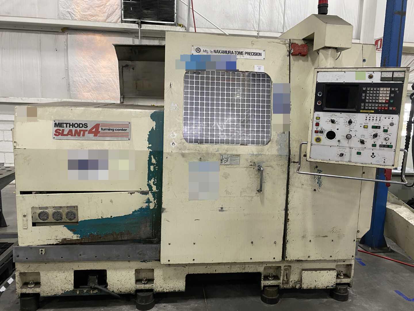 Nakamura-Tome Slant-4B CNC Horizontal Turning Center (HTC), Fanuc 6T, 12" Chuck, 33.86" Swing Over Bed, 20.47" Swing Over Saddle, 18.31" Turning Diameter PARTS UNIT
