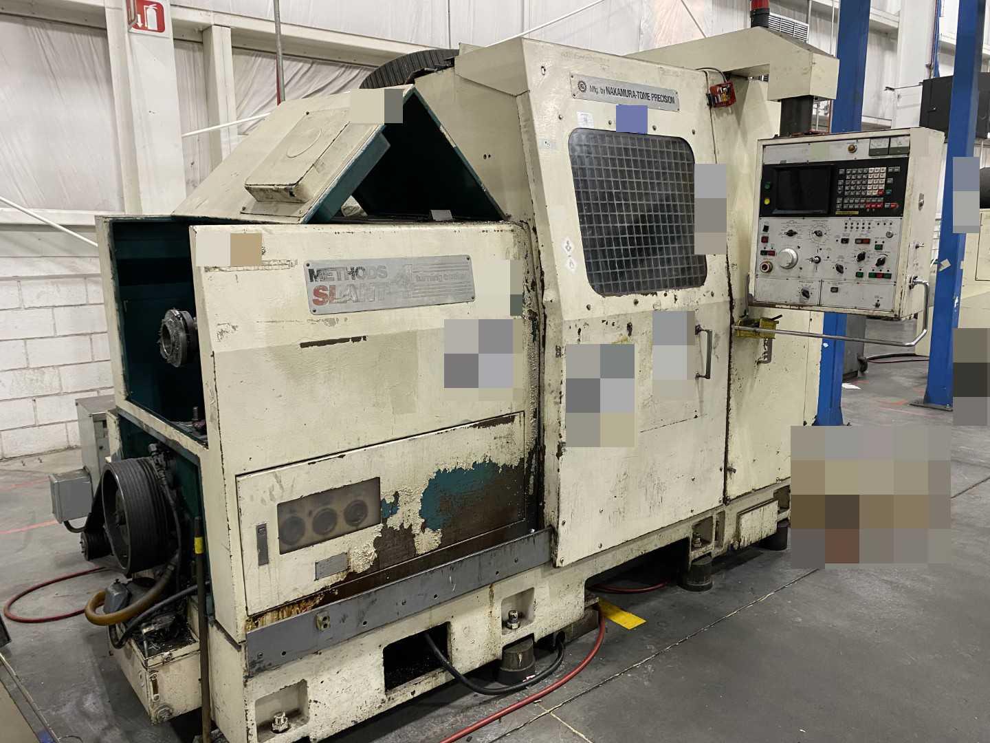 Nakamura-Tome Slant-4B CNC Horizontal Turning Center (HTC), Fanuc 6T, 12" Chuck, 33.86" Swing Over Bed, 20.47" Swing Over Saddle, 18.31" Turning Diameter PARTS UNIT