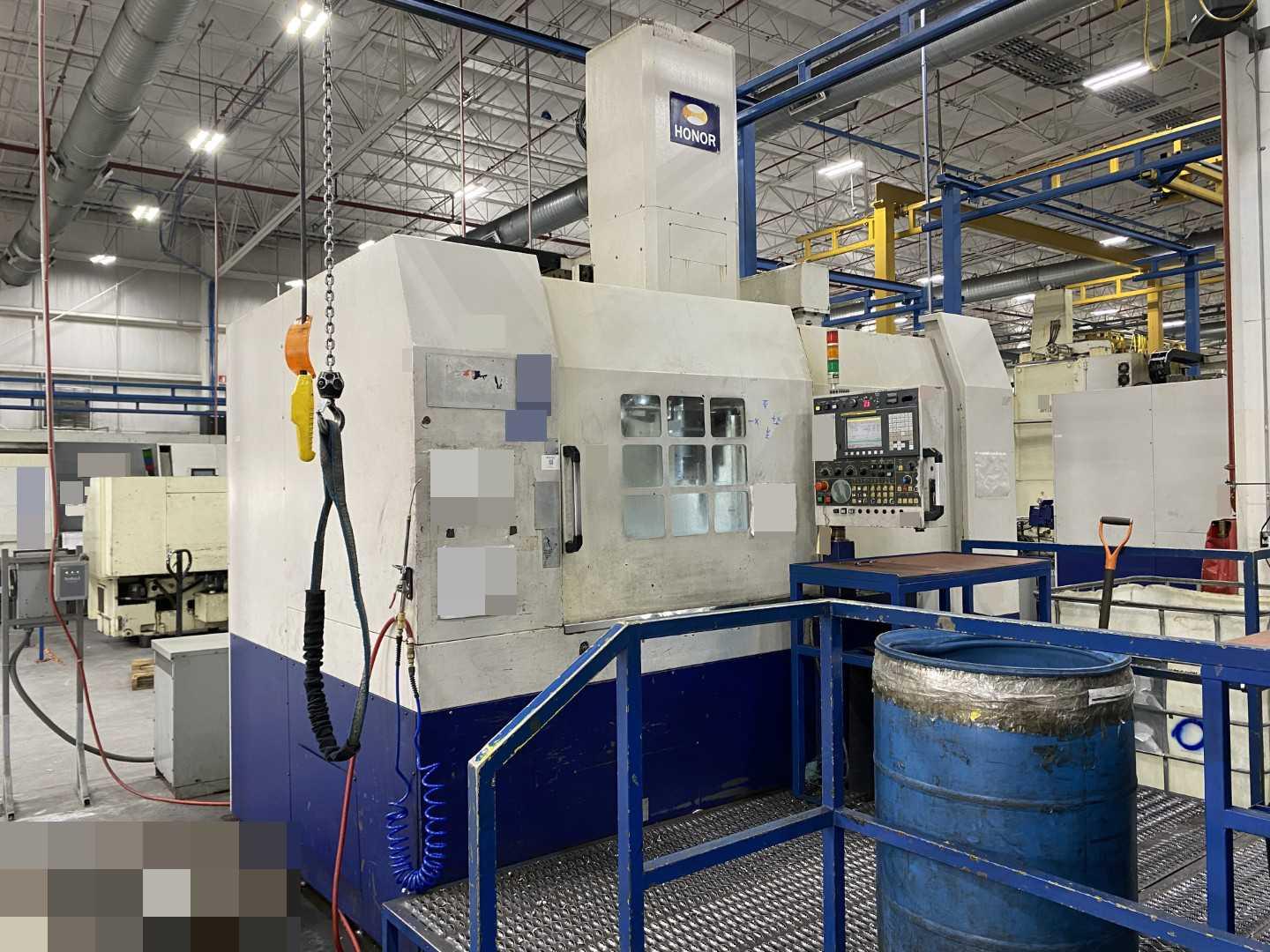 Honor Seiki VL-86C CNC Vertical Turning Center Fanuc 0i-TD, 24,314 Hours, 2013, 31.5" Table, 37.4" Swing, 37.4" Turn Dia, 25.6" Turn Height, 12-Station Turret, 40 kVA