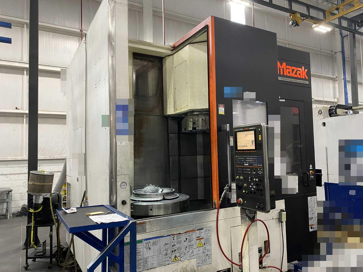 Mazak Megaturn Nexus 900 CNC Vertical Turning Center Mazatrol Matrix Nexus, 23,149 Hours, 2013, 36" Chuck, 39.37" Swing, 36.22" Turn Dia, 31.50" Turn Height, 12-Station Turret