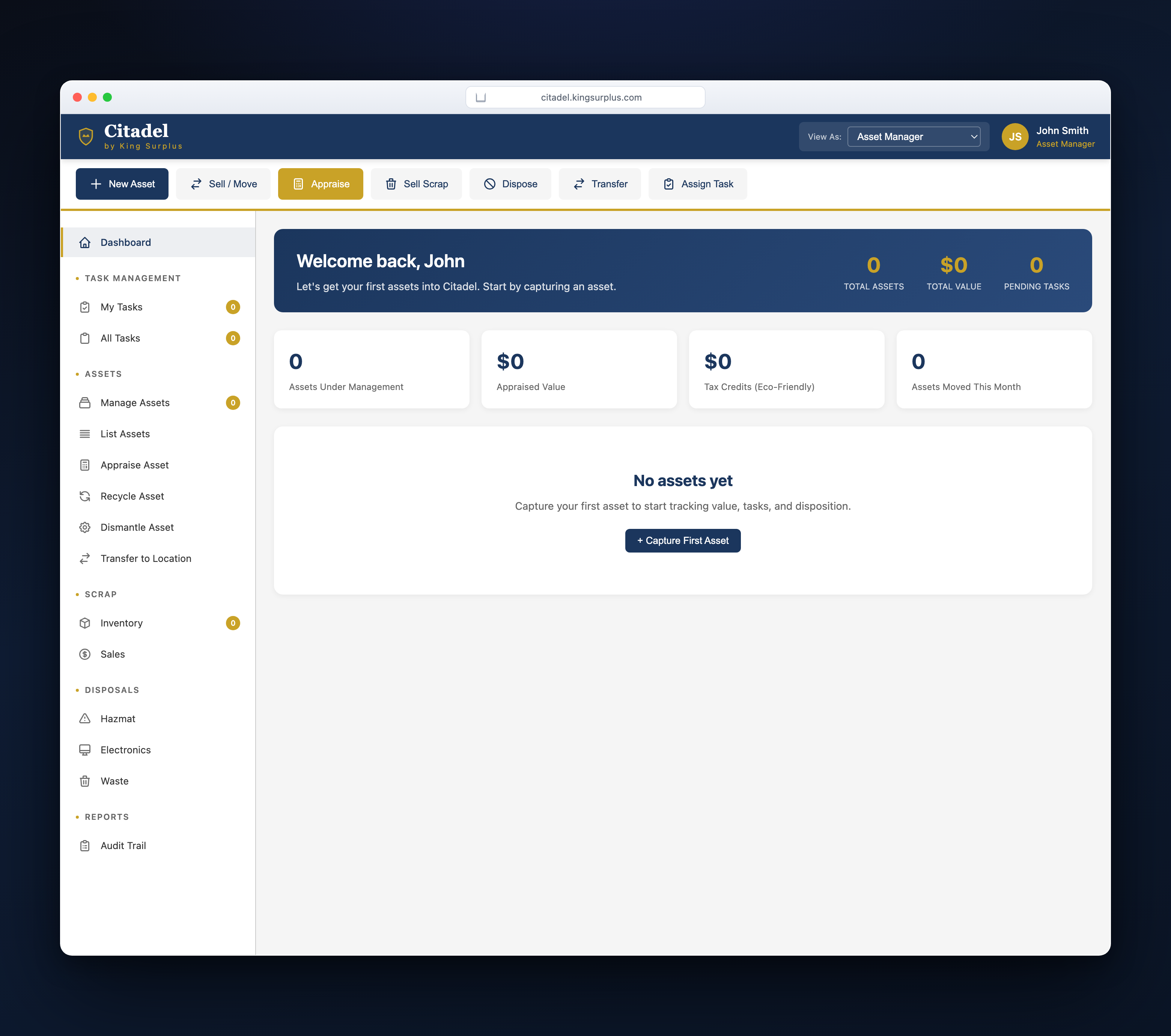Day one, onboarding your first assets
