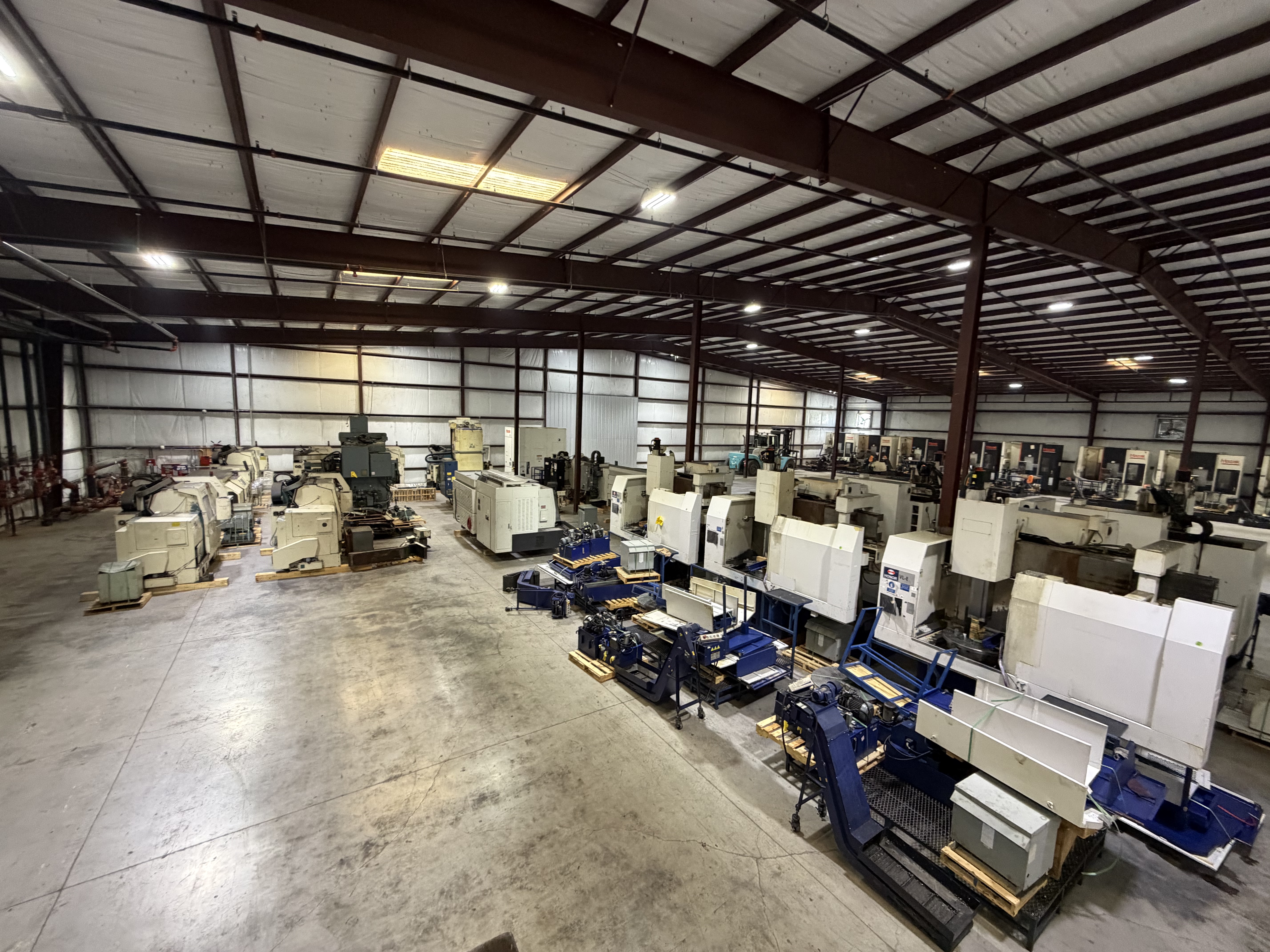 Mazak horizontal cells, lined & tagged
